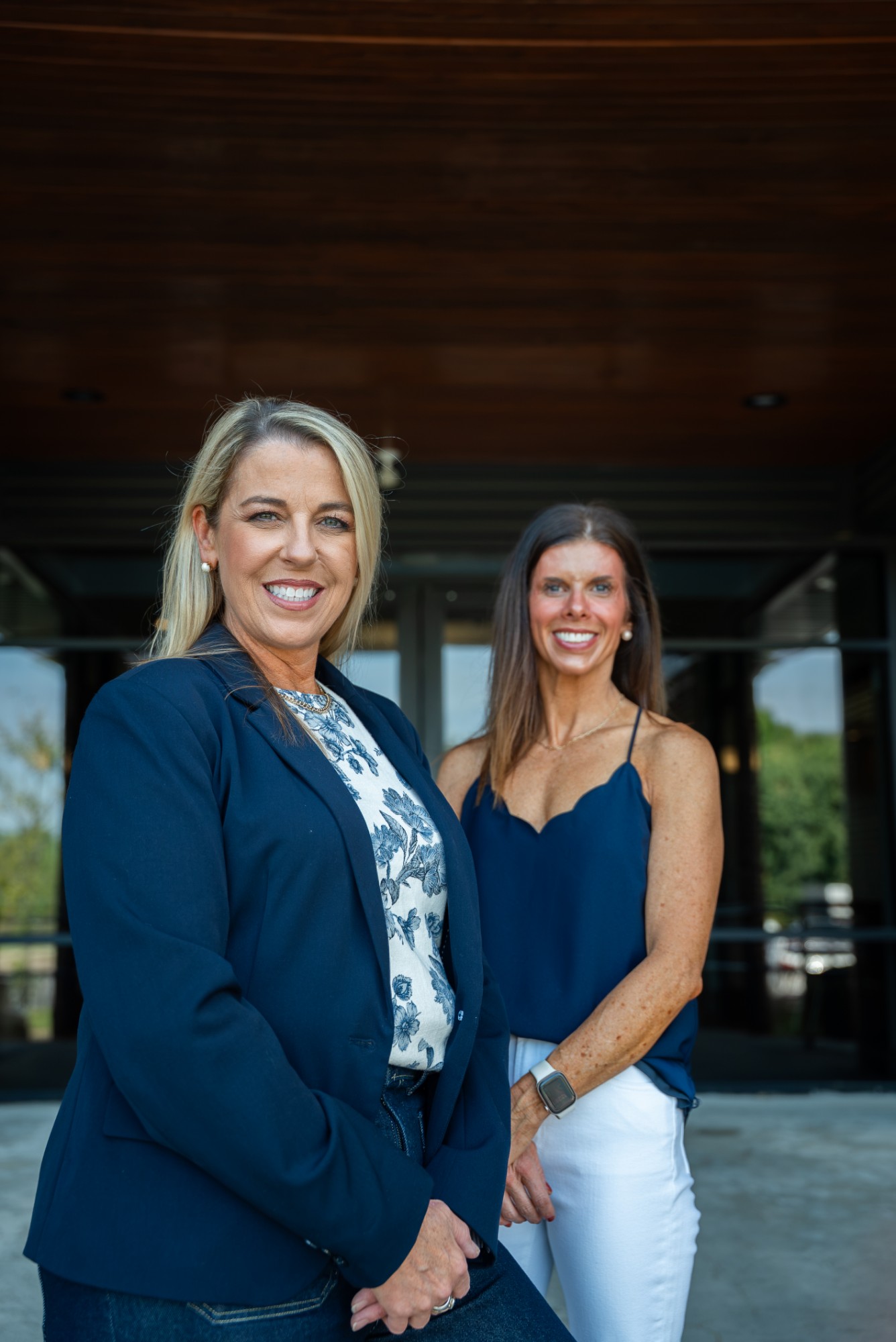 Dr. Maxie Combs and Dr. Carol Mattox outside the practice
