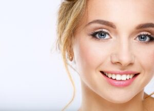 Close up of young woman’s smile